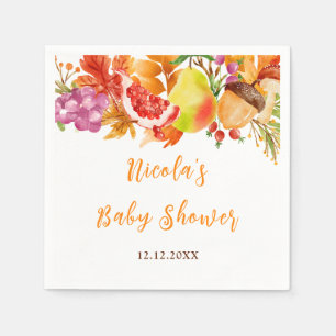 Servilleta De Papel Baby Shower de la Cosecha de Otoño