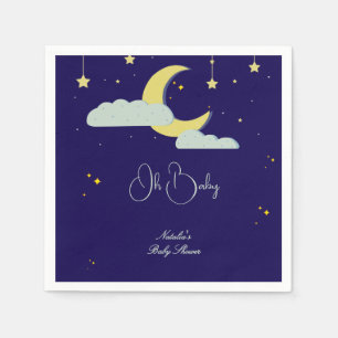 Servilleta De Papel Baby Shower de la estrella celestial de la luna az