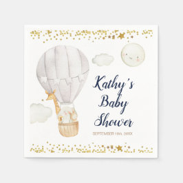 Servilleta De Papel Baby Shower de la jungla de globos aerostáticos bl