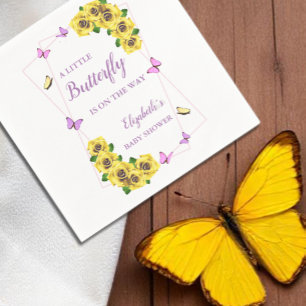 Servilleta De Papel Baby Shower de la mariposa pequeña