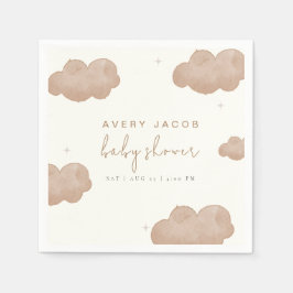 Servilleta De Papel Baby Shower de las nubes nubes neutras de género