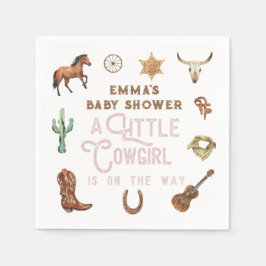 Servilleta De Papel Baby Shower de Little Cowgirl