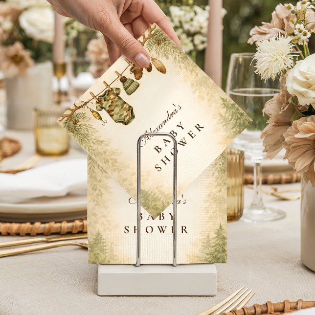 Servilleta De Papel Baby Shower de Little Hunter Woodland (Subido por el creador)