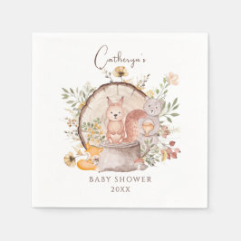 Servilleta De Papel Baby Shower de los amigos de animales de la selva 