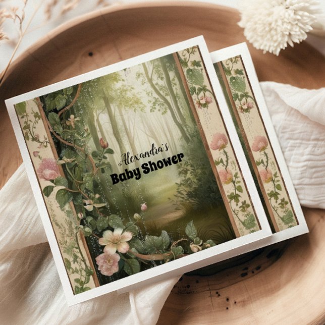 Servilleta De Papel Baby Shower de Magic Floral Forest (Subido por el creador)