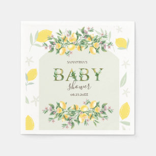 Servilleta De Papel Baby Shower de marco de color de agua