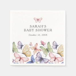 Servilleta De Papel Baby Shower de mariposa