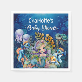 Servilleta De Papel Baby Shower de Mermaid