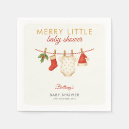 Servilleta De Papel Baby Shower de Merry Little Baby Clothesline