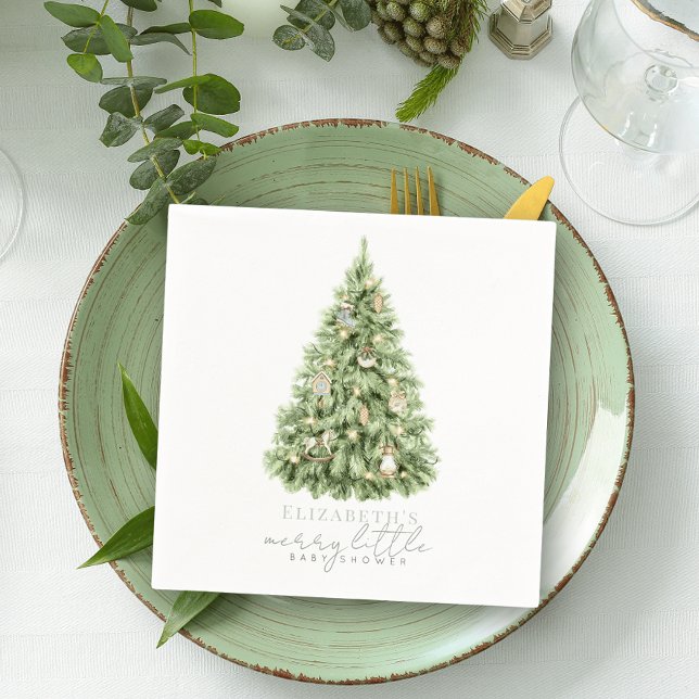 Servilleta De Papel Baby Shower de Merry Little Christmas Tree (Subido por el creador)