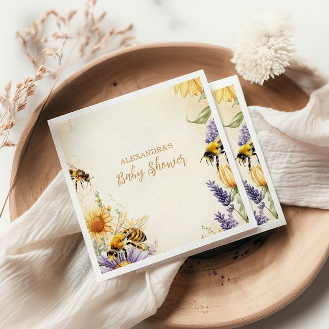 Servilleta De Papel Baby Shower de Mommy to Bee Wildflowers (Subido por el creador)