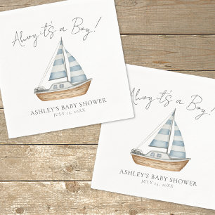 Servilleta De Papel Baby Shower de Nautical Ocean Boy