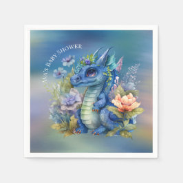 Servilleta De Papel Baby Shower de Navy Blue Dragon Boy