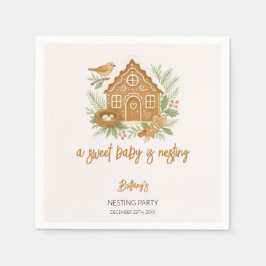 Servilleta De Papel Baby Shower de nidificación de invierno de jengibr