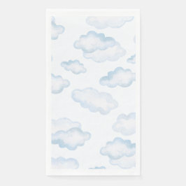 Servilleta De Papel Baby Shower de nubes azul de agua