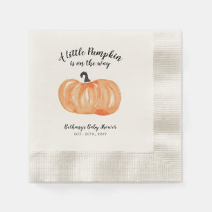 Servilleta De Papel Baby Shower de parche de calabaza