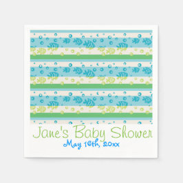 Servilleta De Papel Baby Shower de peces nadadores