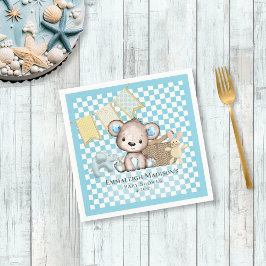 Servilleta De Papel Baby Shower de picnic del Oso de Oso de Oro Marrón