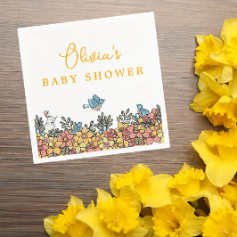 Servilleta De Papel Baby Shower de primavera