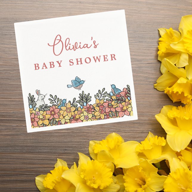 Servilleta De Papel Baby Shower de primavera (Subido por el creador)