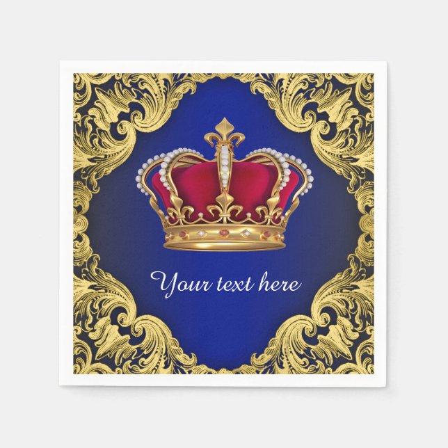 Servilleta De Papel Baby Shower de Prince (Anverso)