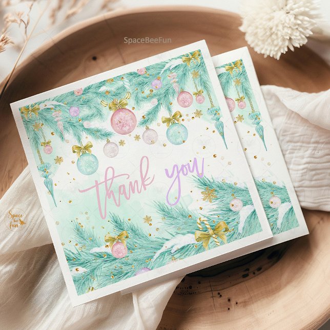 Servilleta De Papel Baby Shower de Santa Bebé (Santa Baby Baby Shower, napkins cookies labels,,baby shower invitation, sticker gift tag, holiday ba)