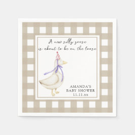 Servilleta De Papel Baby Shower de Silly Goose