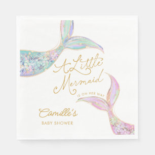 Servilleta De Papel Baby Shower de Sirena bajo el mar