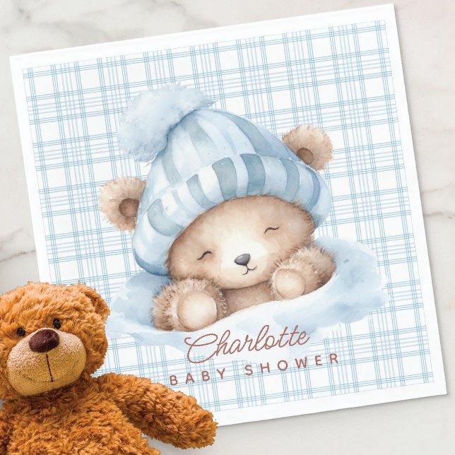 Servilleta De Papel Baby Shower de Snuggle Bear (Subido por el creador)