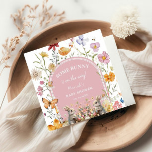 Servilleta De Papel Baby Shower de Some Bunny Easter Wildflower