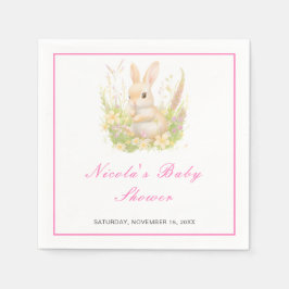 Servilleta De Papel Baby Shower de Spring Rabbit