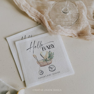 Servilleta De Papel Baby Shower de Stroller Boho Baby Neutral de Géner