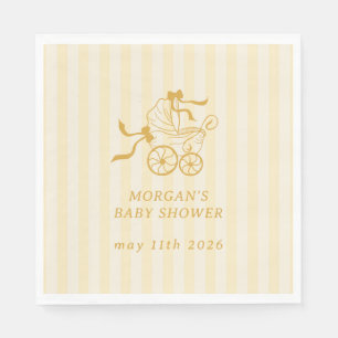Servilleta De Papel Baby Shower de Stroller de Bebé Cuppy Preppy