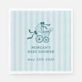 Servilleta De Papel Baby Shower de Stroller de Bebé Cuppy Preppy