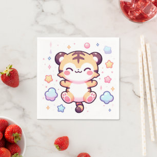 Servilleta De Papel Baby Shower de tigre moderno