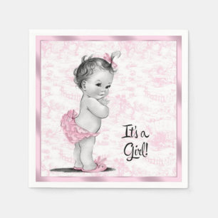 Servilleta De Papel Baby Shower de Toile de Pink