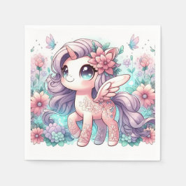 Servilleta De Papel Baby Shower de Unicorn, dulce personalizado