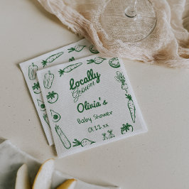 Servilleta De Papel Baby Shower de verduras verdes cultivadas localmen