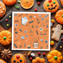 Baby Shower de Whimsical Halloween Pattern