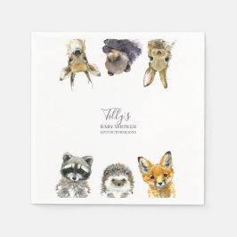 Servilleta De Papel Baby Shower de Woodland Animals