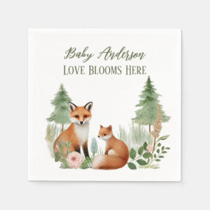 Servilleta De Papel Baby Shower de Woodland Animals