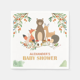 Servilleta De Papel Baby Shower de Woodland Animals