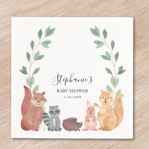Servilleta De Papel Baby Shower de Woodland Animals