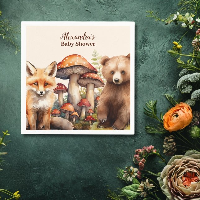 Servilleta De Papel Baby Shower de Woodland Animals (Subido por el creador)