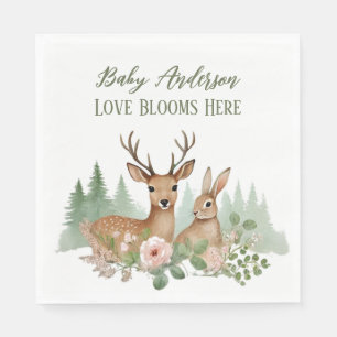 Servilleta De Papel Baby Shower de Woodland Animals