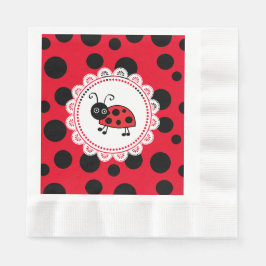 Servilleta De Papel Baby Shower del Chica Red Ladybug