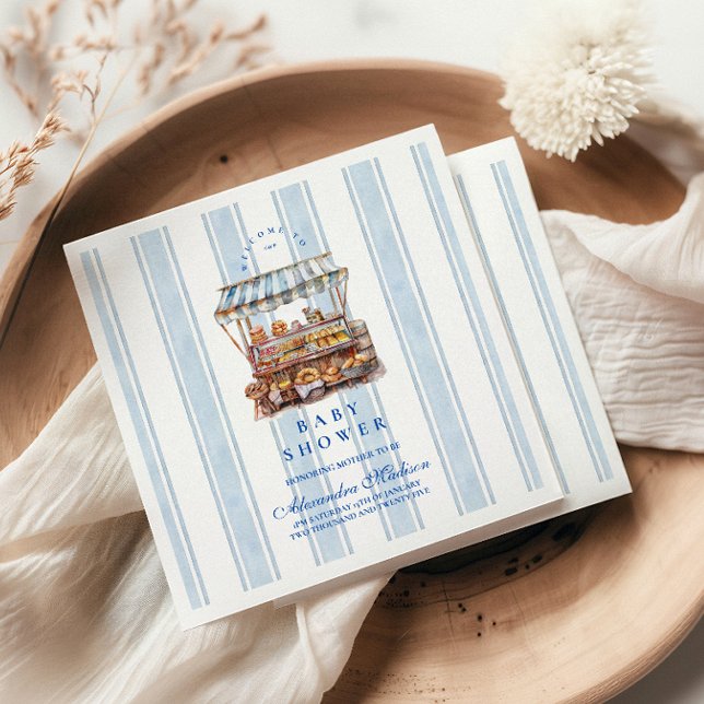 Servilleta De Papel Baby Shower del mercado de los agricultores azules (Subido por el creador)