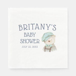 Servilleta De Papel Baby Shower del Oso del Bosque Vintage