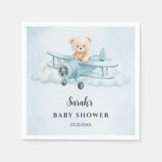 Servilleta De Papel Baby Shower del piloto de pruebas Sky Adventure Cu