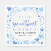 Baby Shower El día de San Valentín Blue Little